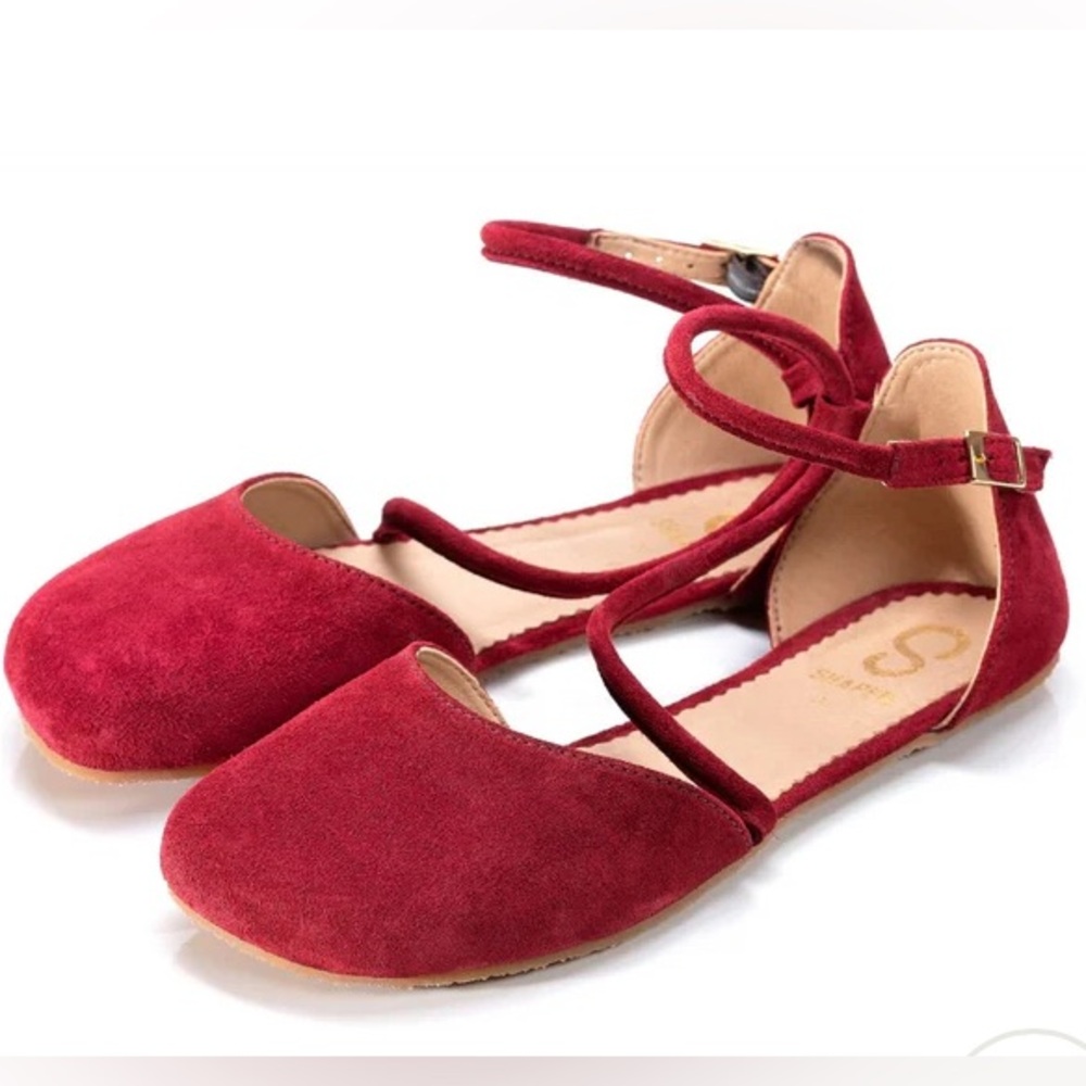 Barefoot Shapen Women Shoes Size 39 Burgundy/Red